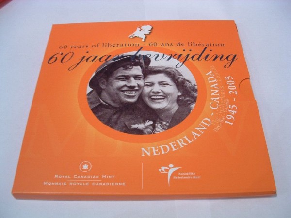 (afbeelding voor) Set 60 jaar Bevrijding Nederland-Canada 2005 BU